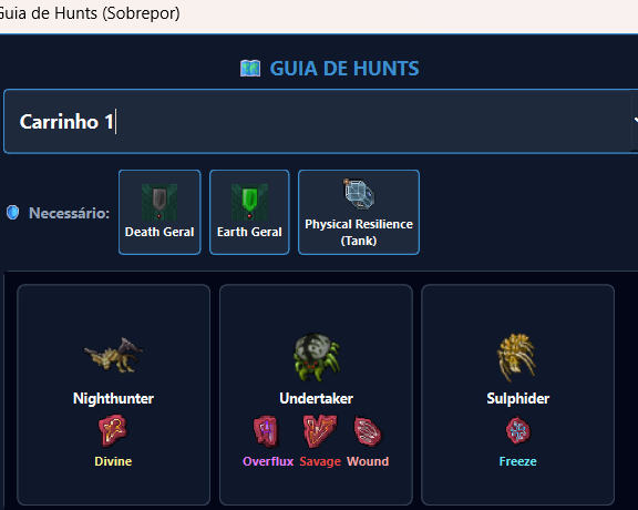 Guia de Hunts